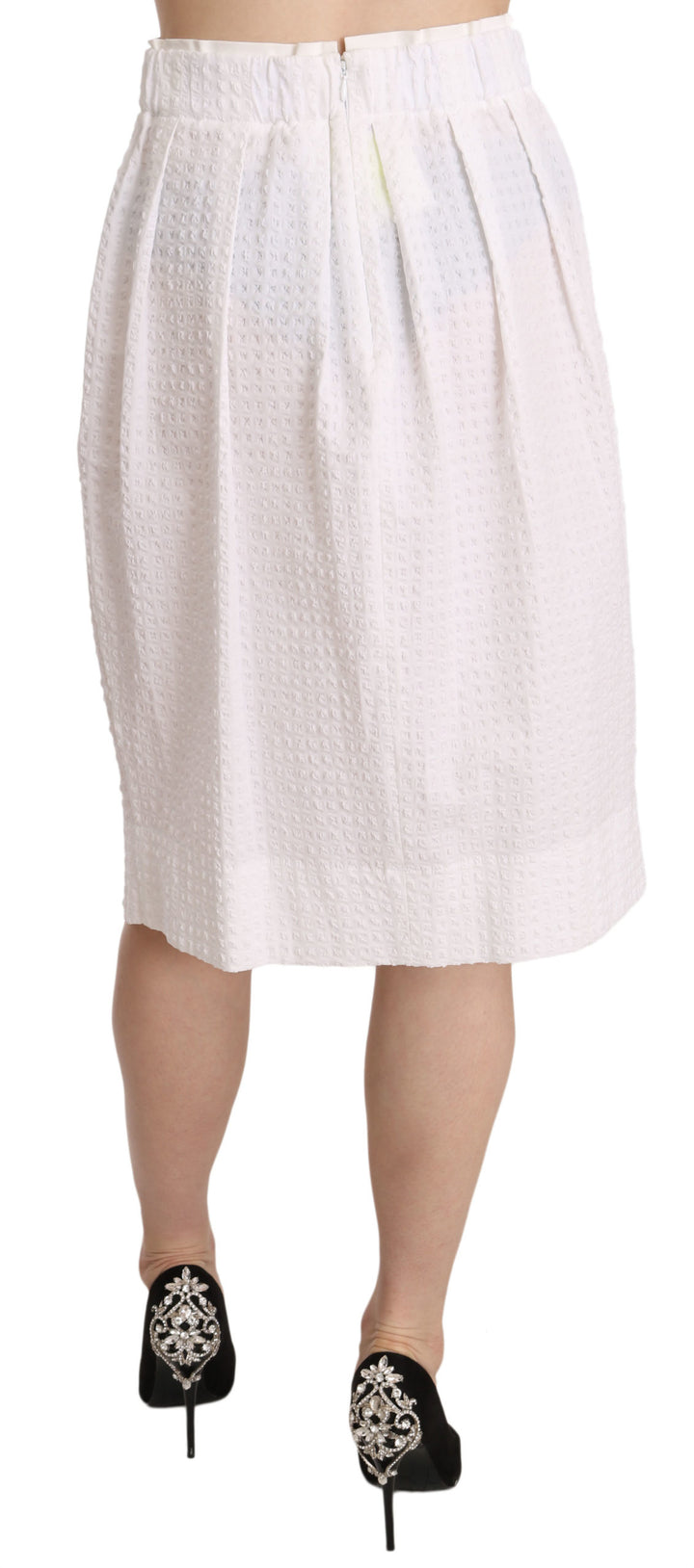 L'Autre Chose Elegant White Pencil Skirt