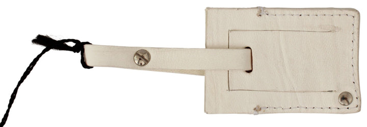 GF Ferre Elegant Beige Leather Keychain