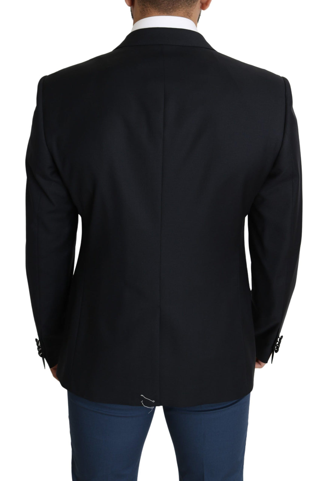 Dolce & Gabbana Elegant Black Virgin Wool Silk Blend Blazer