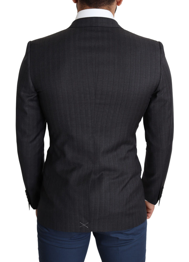 Dolce & Gabbana Elegant Black Virgin Wool Martini Blazer