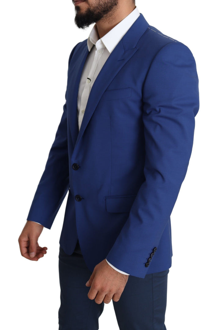 Dolce & Gabbana Exquisite Blue Wool Martini Blazer Jacket