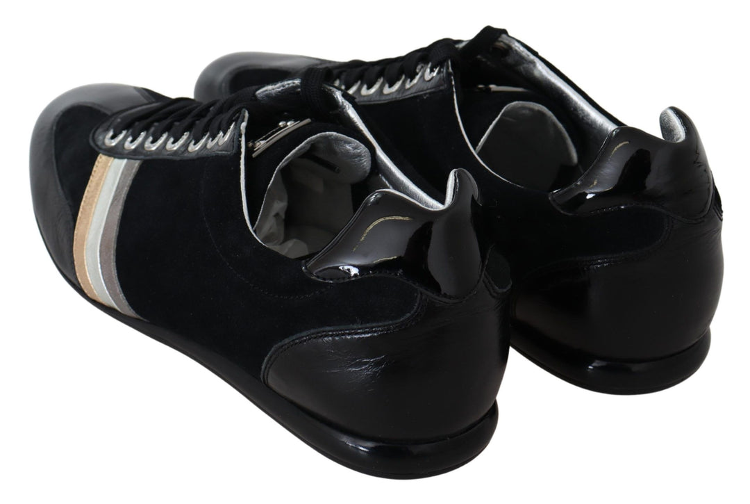 Dolce & Gabbana Elegant Black Leather Sport Sneakers