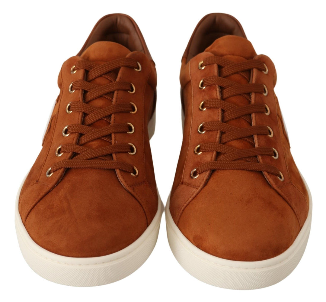 Dolce & Gabbana Elegant Light Brown Leather Sneakers