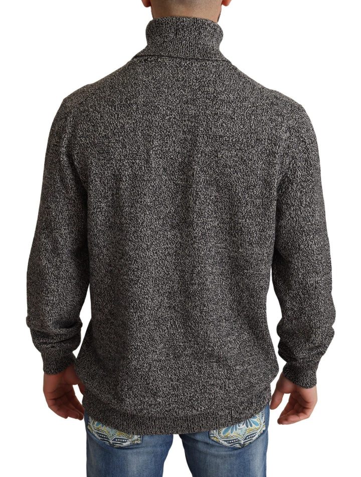 Dolce & Gabbana Elegant Gray Cashmere Turtleneck Sweater