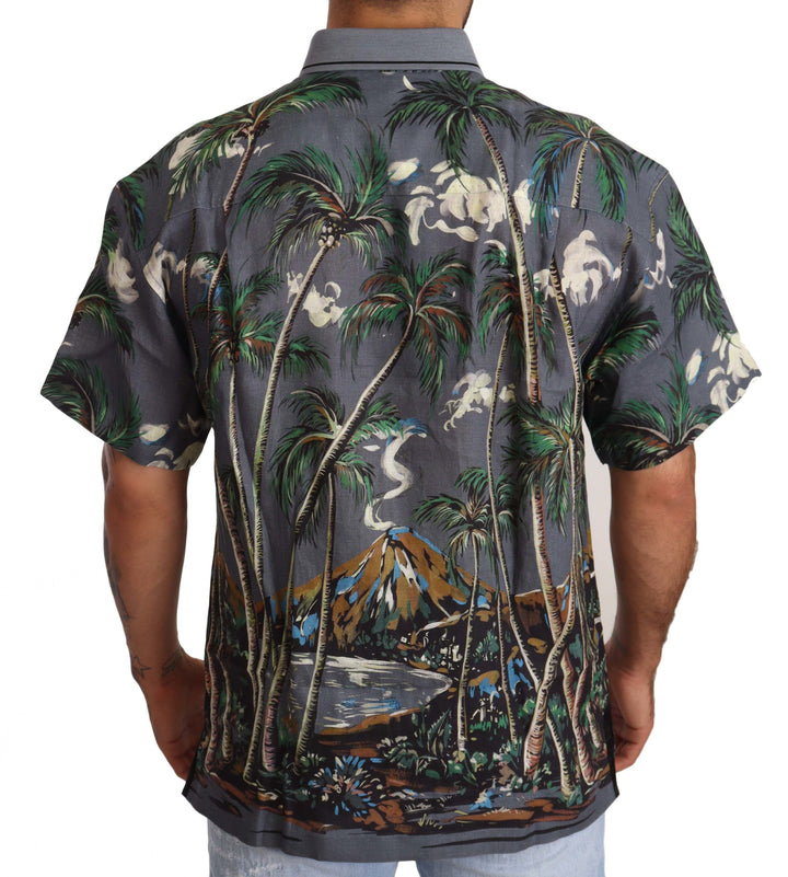 Dolce & Gabbana Tropical Elegance Linen Silk Men's Shirt