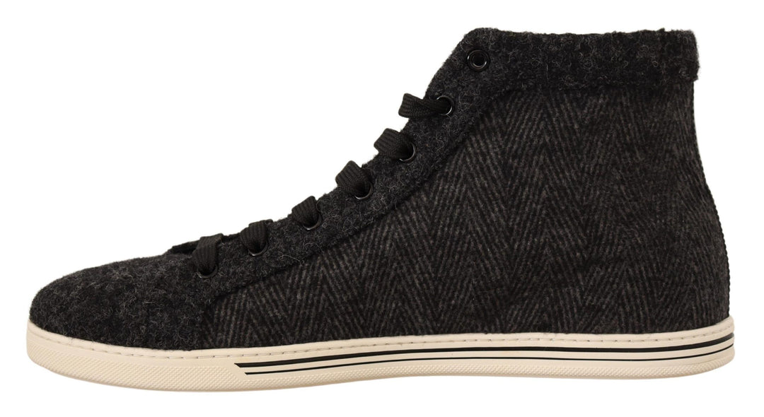 Dolce & Gabbana Elegant High Top Cotton/Wool Sneakers