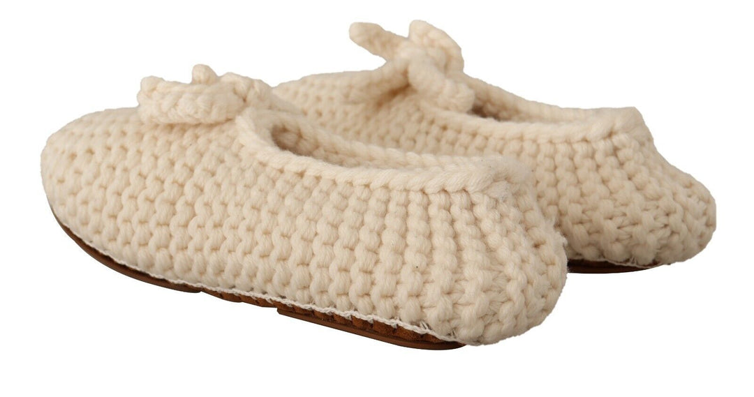 Dolce & Gabbana Chic Wool Knit Ballerina Flats