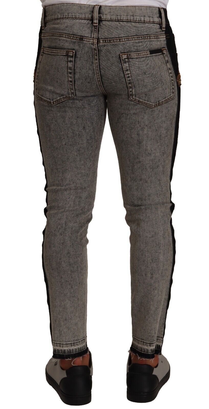 Dolce & Gabbana Chic Embellished Crown Skinny Jeans