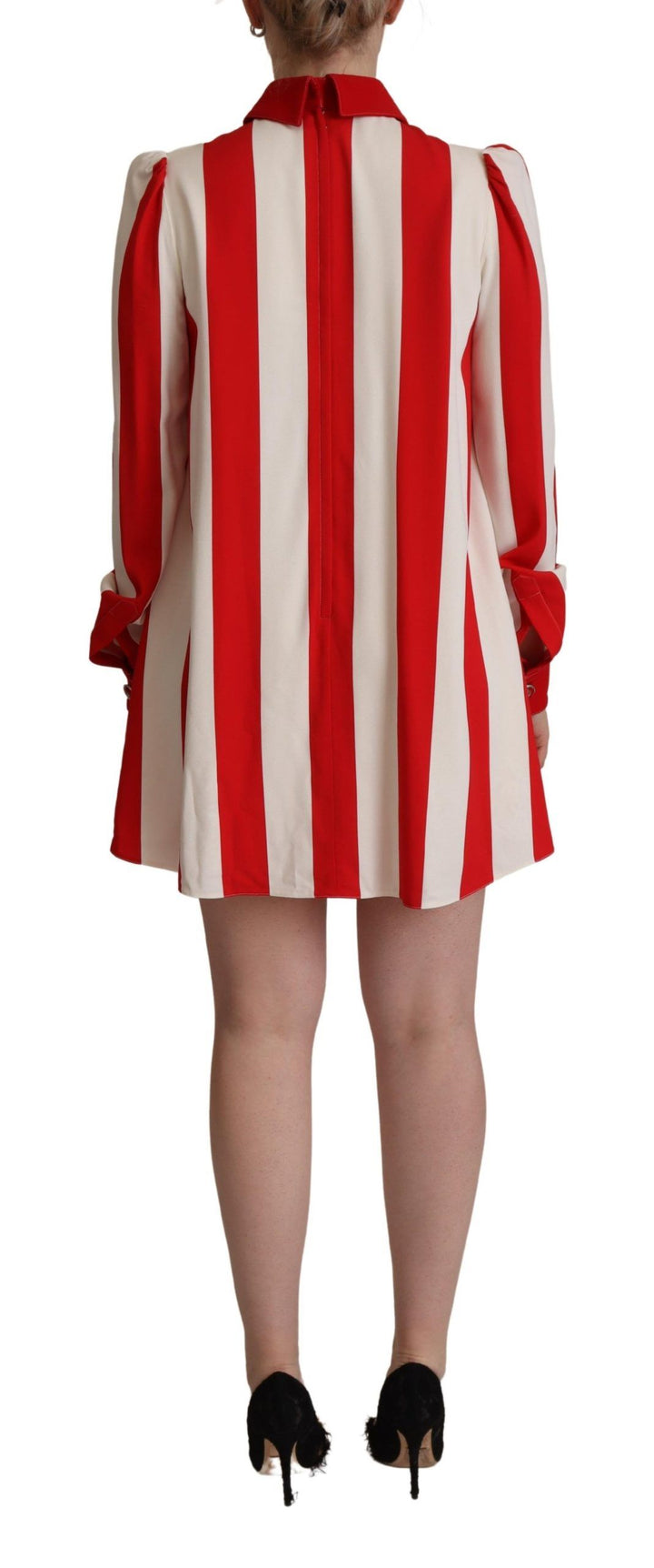 Dolce & Gabbana Elegant Striped Shirt Mini Dress