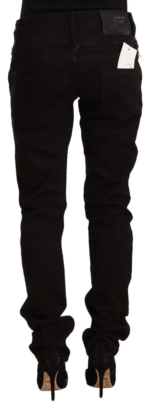 Acht Chic Black Low Waist Skinny Jeans