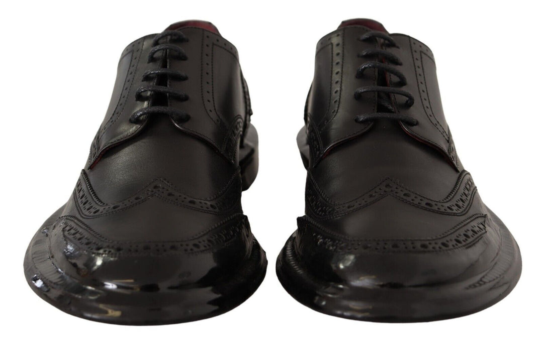 Dolce & Gabbana Elegant Calfskin Derby Oxford Wingtips