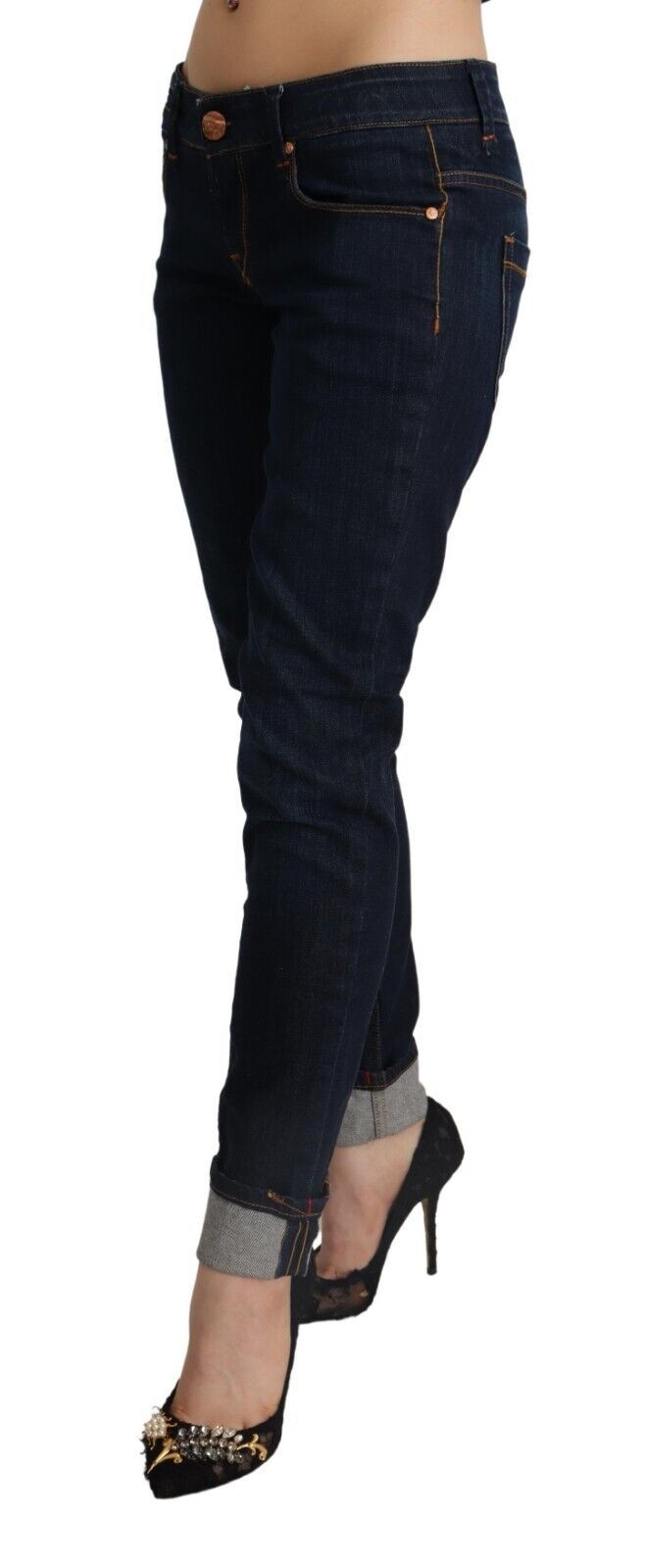 Acht Slim Fit Dark Blue Denim Elegance