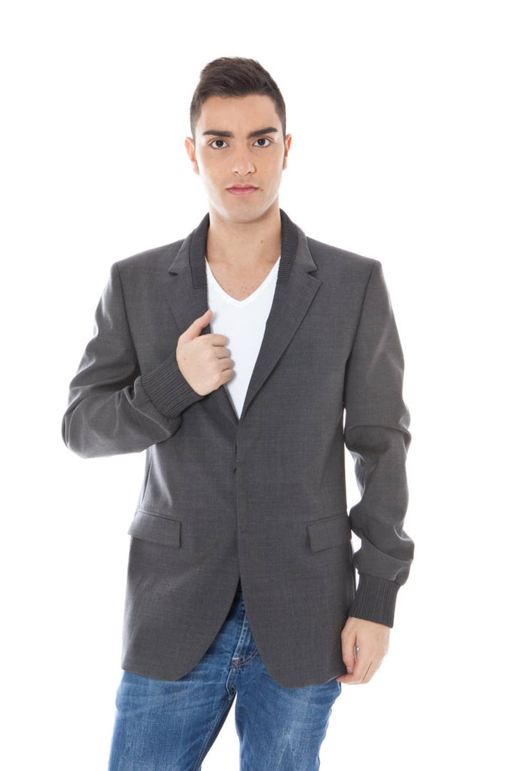 Calvin Klein Gray Wool Men Jacket