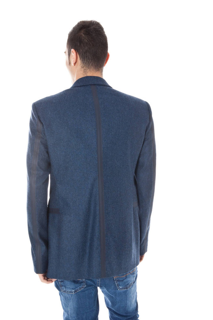 Calvin Klein Blue Wool Men Jacket