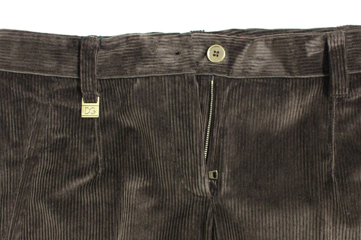 Dolce & Gabbana Elegant Brown Cotton Trousers