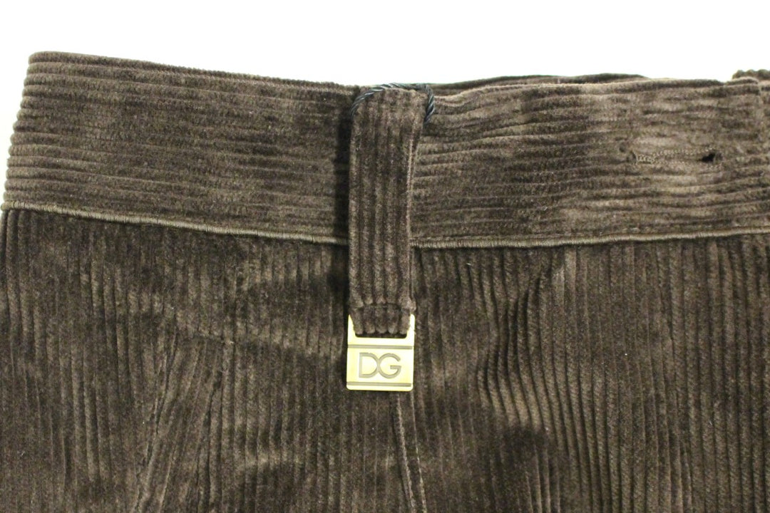 Dolce & Gabbana Elegant Brown Cotton Trousers