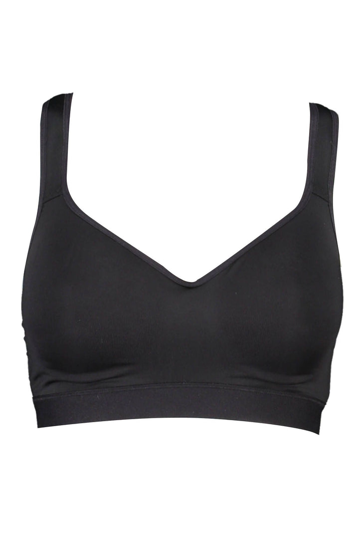 Fila Black Polyester Women Sports Bra