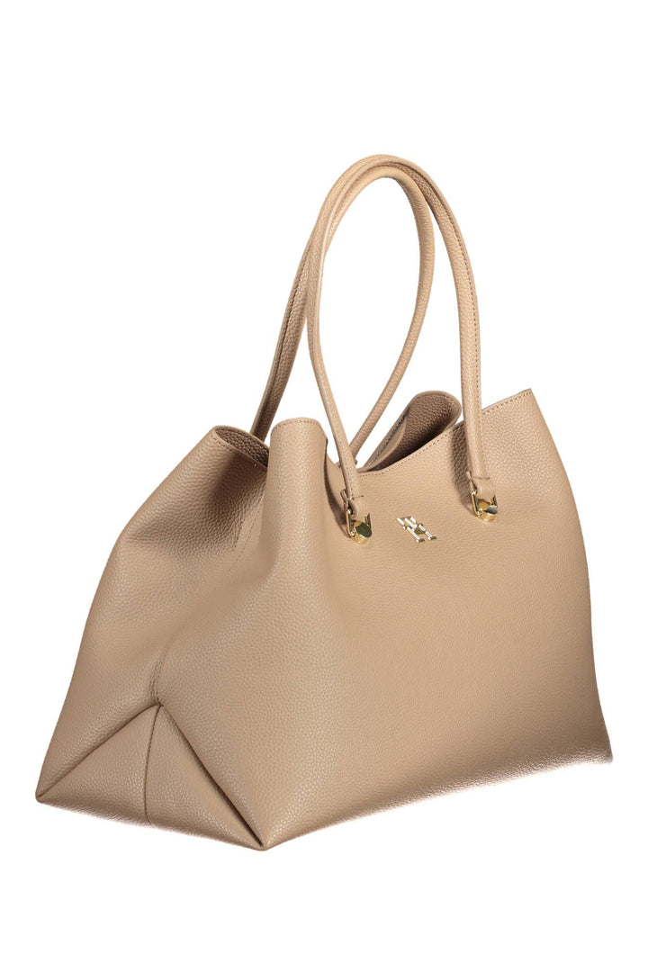 Tommy Hilfiger Beige Polyester Women Handbag