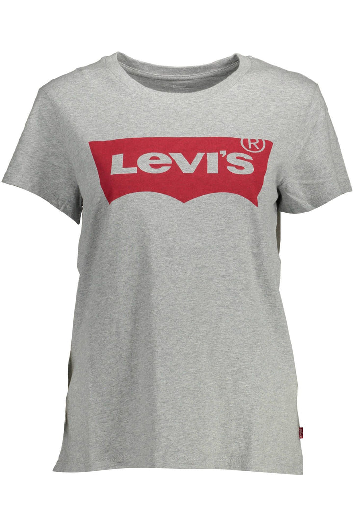 Levi's Gray Cotton Women T-Shirt