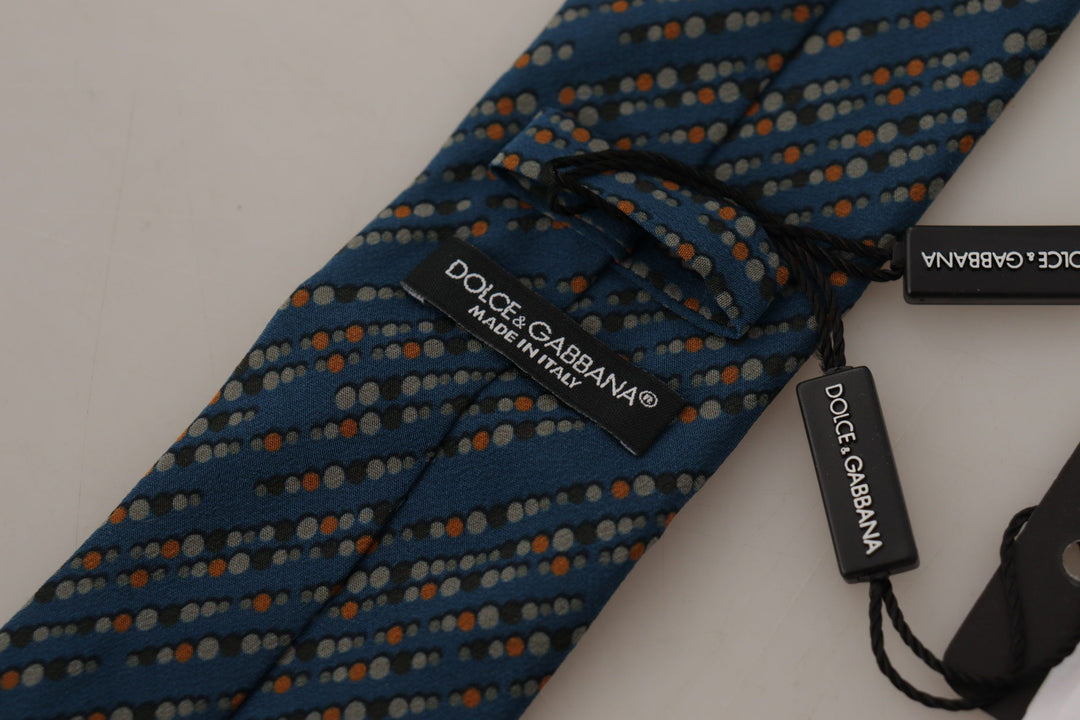 Dolce & Gabbana Elegant Silk Blue Bow Tie