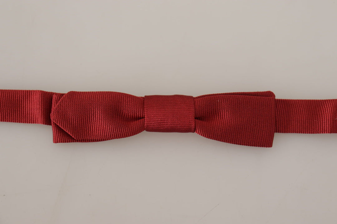 Dolce & Gabbana Elegant Red Silk Bow Tie