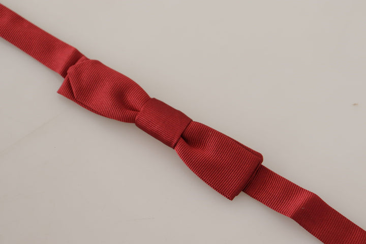 Dolce & Gabbana Elegant Red Silk Bow Tie