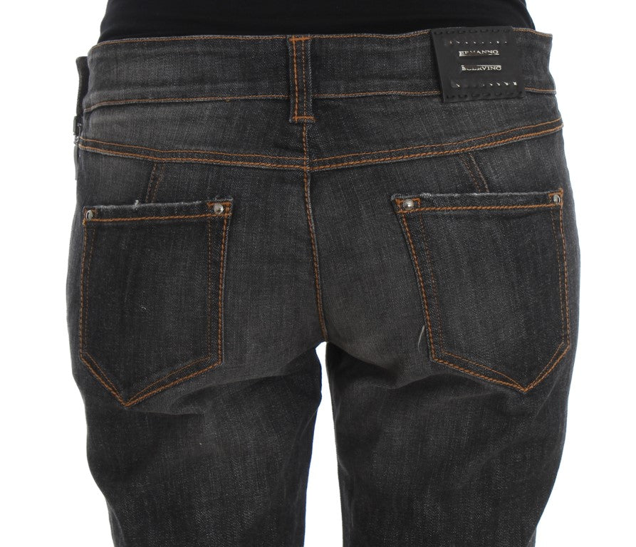 Ermanno Scervino Chic Slim Fit Gray Wash Jeans