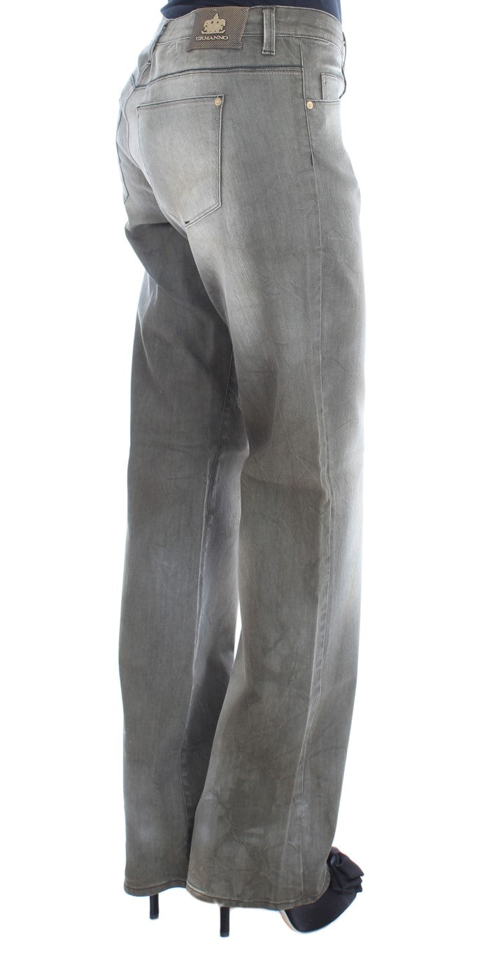 Ermanno Scervino Chic Gray Wash Boyfriend Jeans