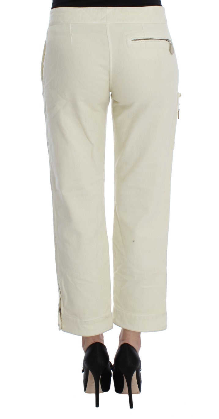 Ermanno Scervino Beige Capri Cropped Chic Pants