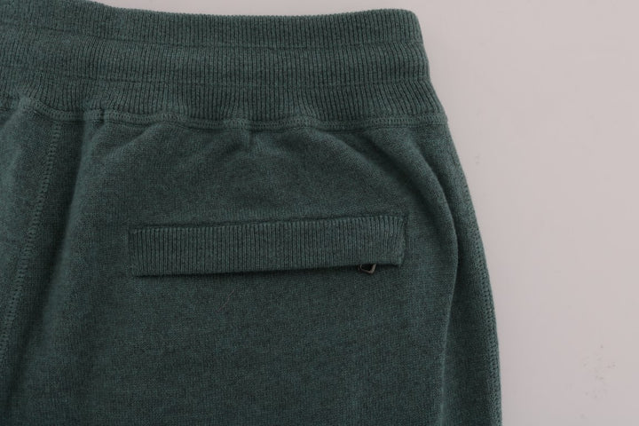 Dolce & Gabbana Elegant Green Cashmere Sport Pants