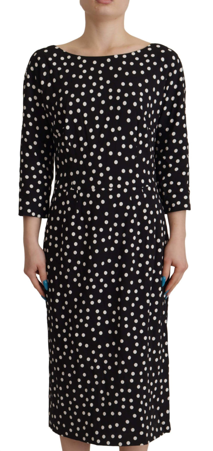 Dolce & Gabbana Polka Dot Sheath Midi Elegance