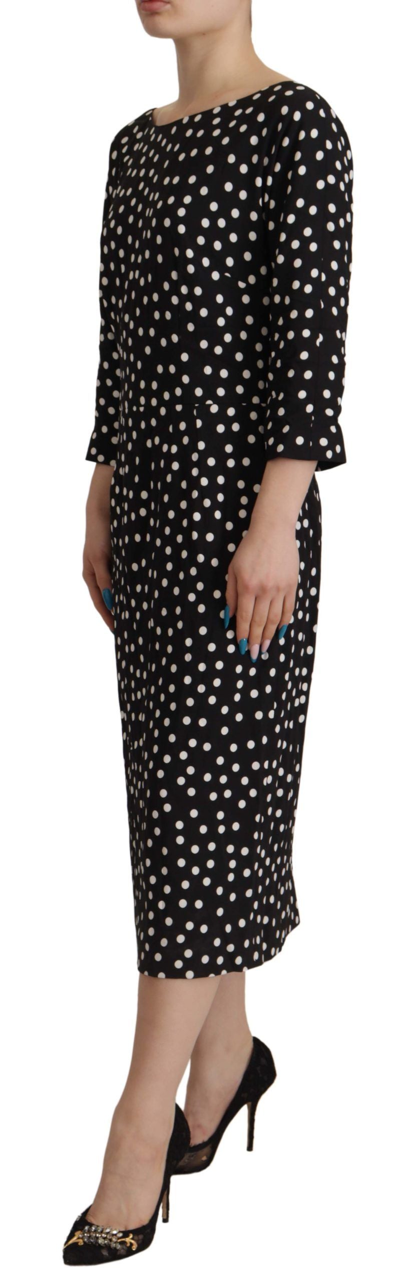 Dolce & Gabbana Polka Dot Sheath Midi Elegance