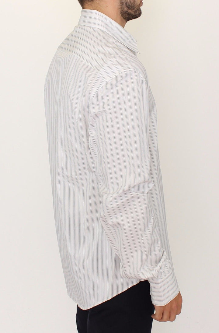 Ermanno Scervino Elegant Striped Cotton Casual Shirt