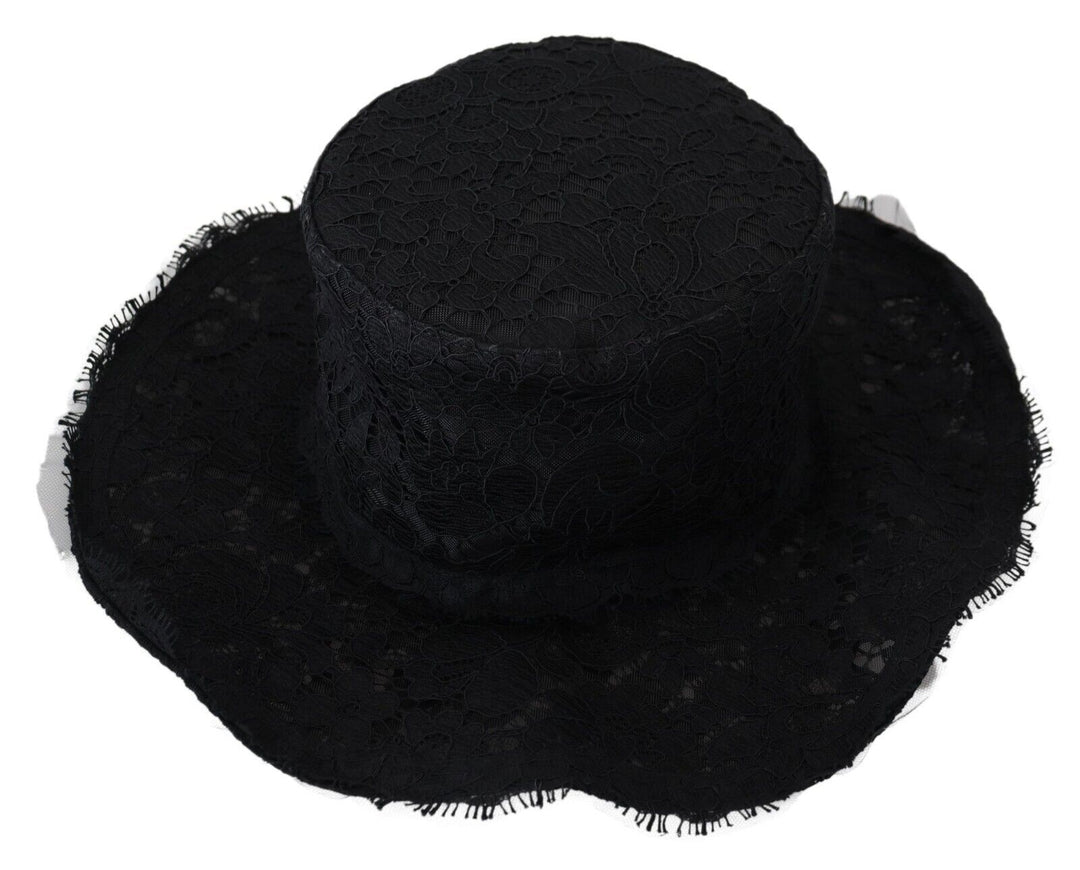 Dolce & Gabbana Elegant Black Top Hat - Timeless Fashion Statement