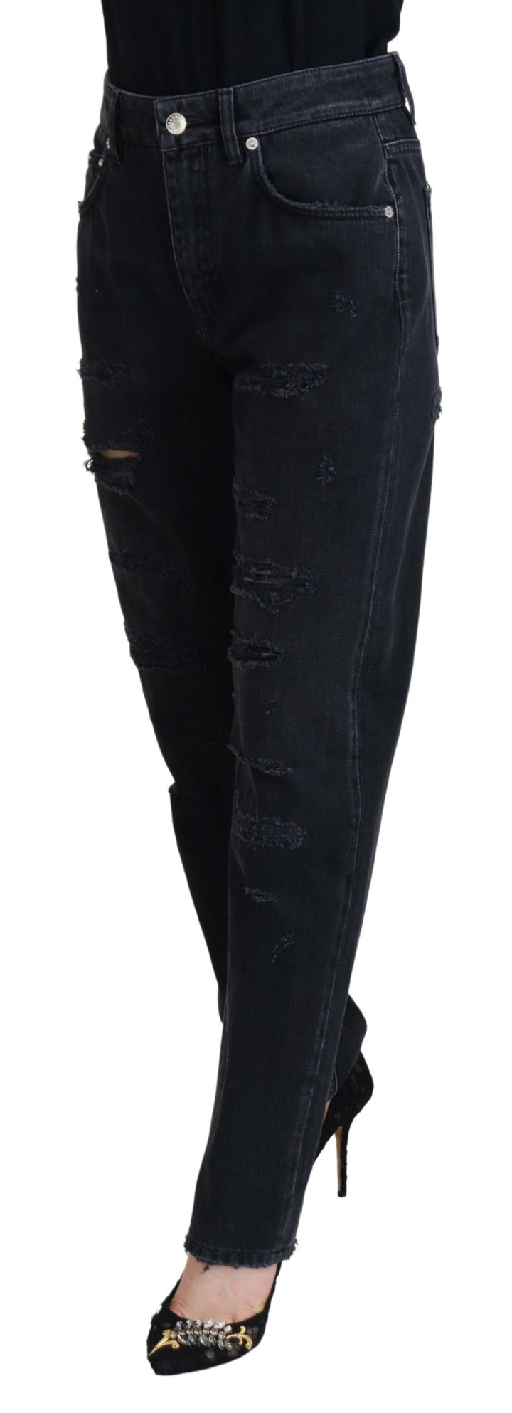 Dolce & Gabbana Chic Black Denim Pants - Elevate Your Wardrobe