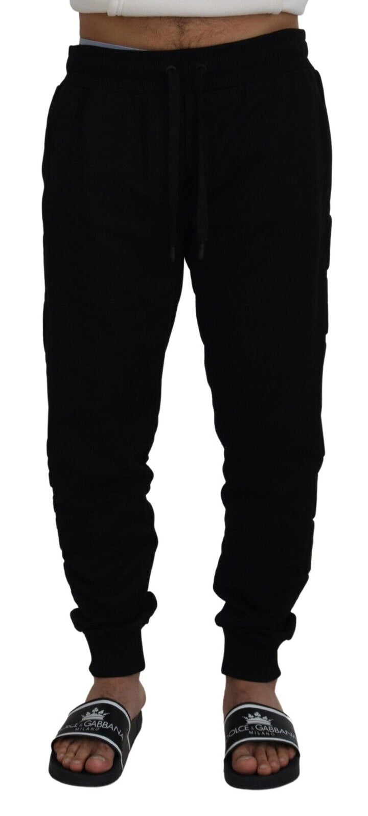 Dolce & Gabbana Elegant Black Cotton Jogger Pants