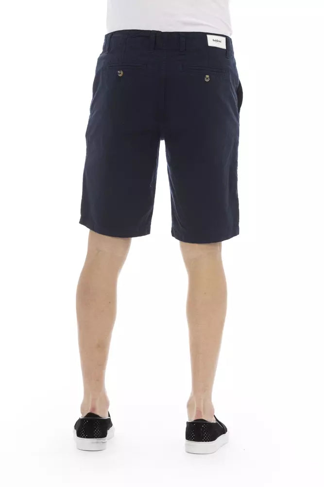 Baldinini Trend Blue Cotton Men Bermuda Shorts