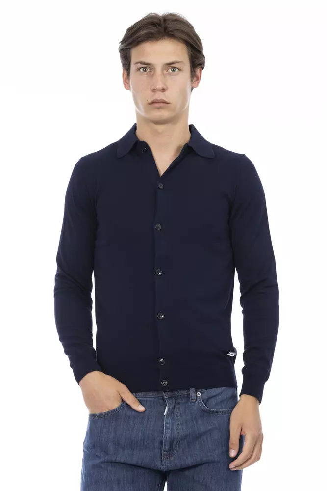 Baldinini Trend Blue Cotton Men Shirt