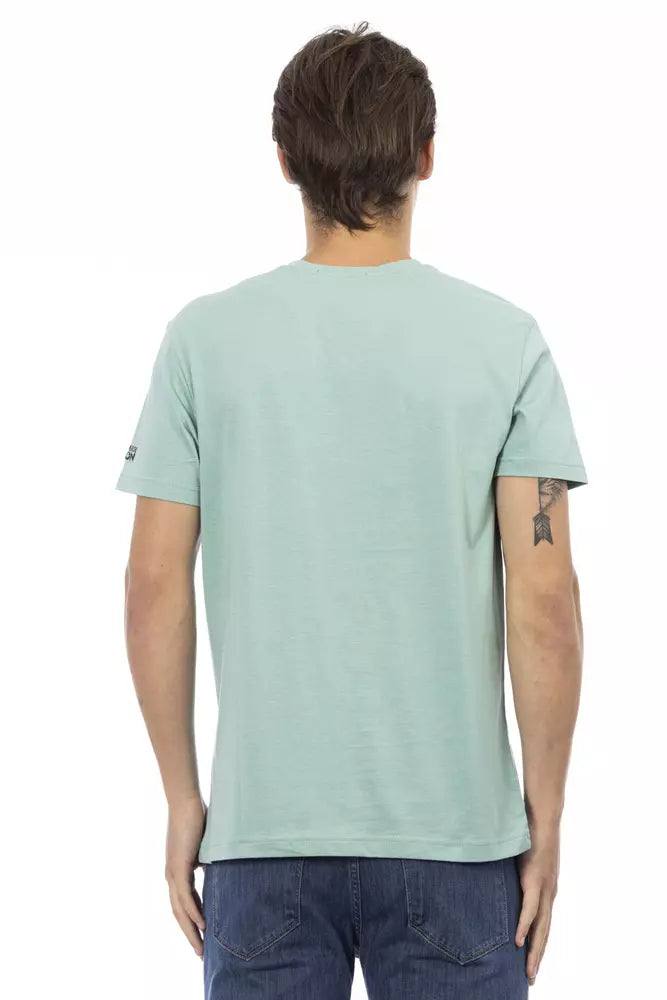 Trussardi Action Green Cotton Men T-Shirt