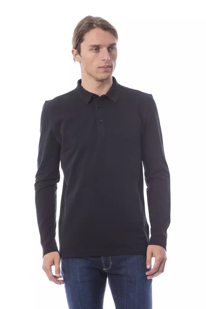 Verri Black Cotton Men Polo Shirt