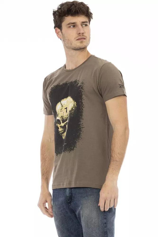 Trussardi Action Brown Cotton Men T-Shirt