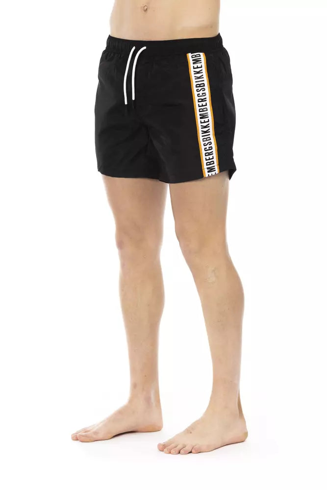 Bikkembergs Black Polyamide Men Swim Short