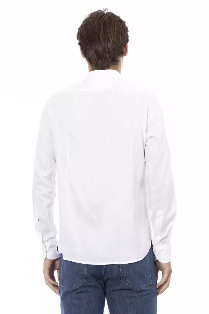 Baldinini Trend White Cotton Men Shirt