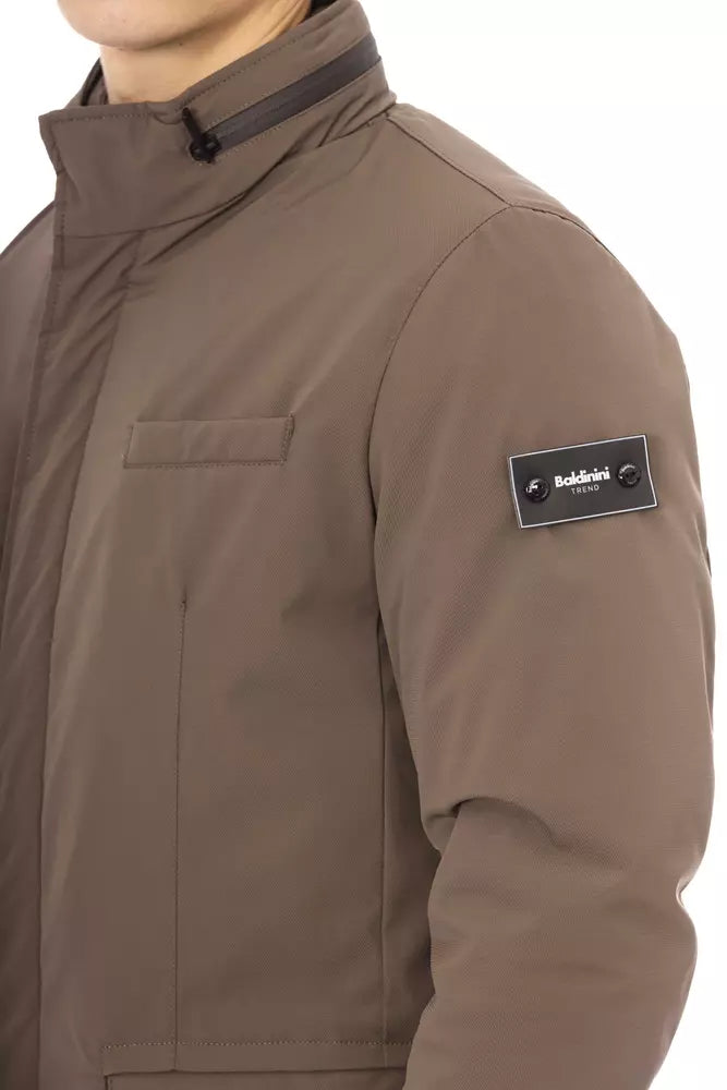 Baldinini Trend Brown Polyester Men Jacket