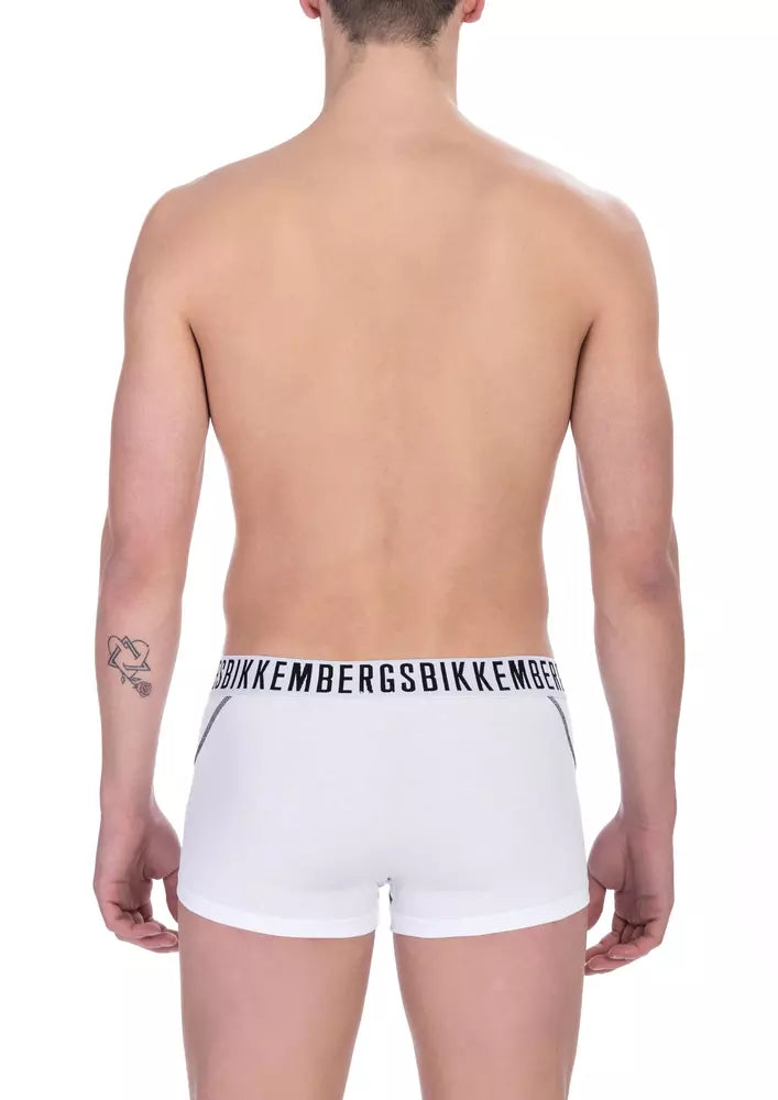 Bikkembergs White Cotton Men Underwear Trunk