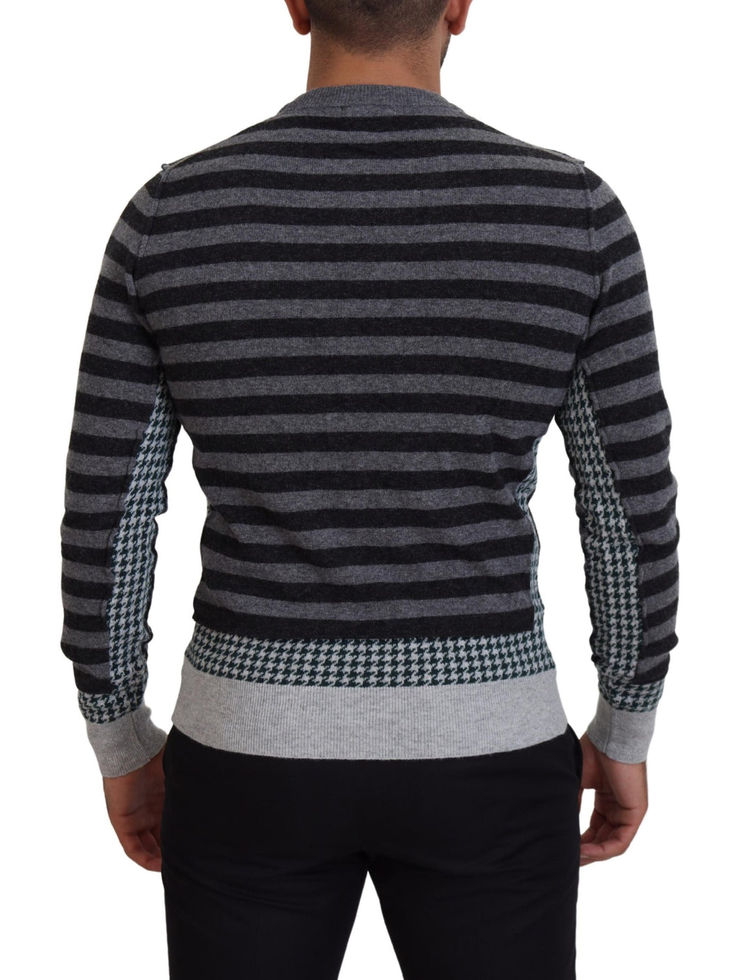 Dolce & Gabbana Elegant Striped Wool Crewneck Sweater