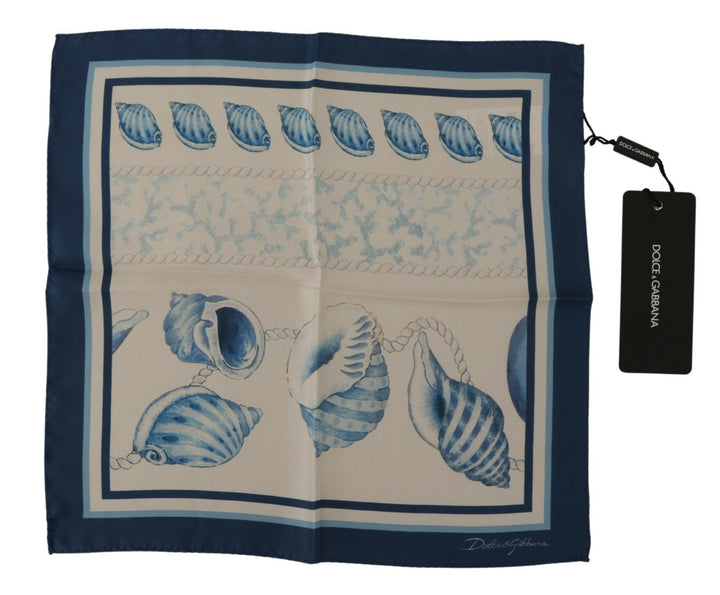 Dolce & Gabbana Elegant Blue Silk Men's Square Scarf