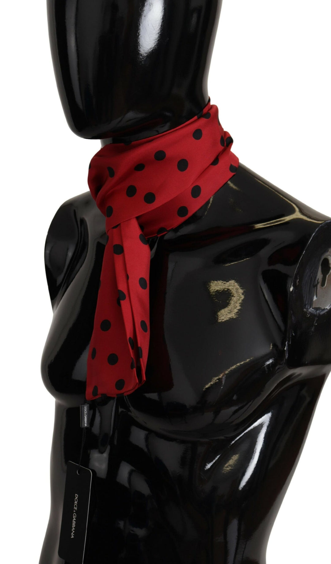 Dolce & Gabbana Elegant Silk Men's Scarf in Black & Red