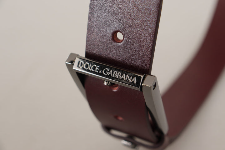 Dolce & Gabbana Elegant Brown Leather Designer Belt