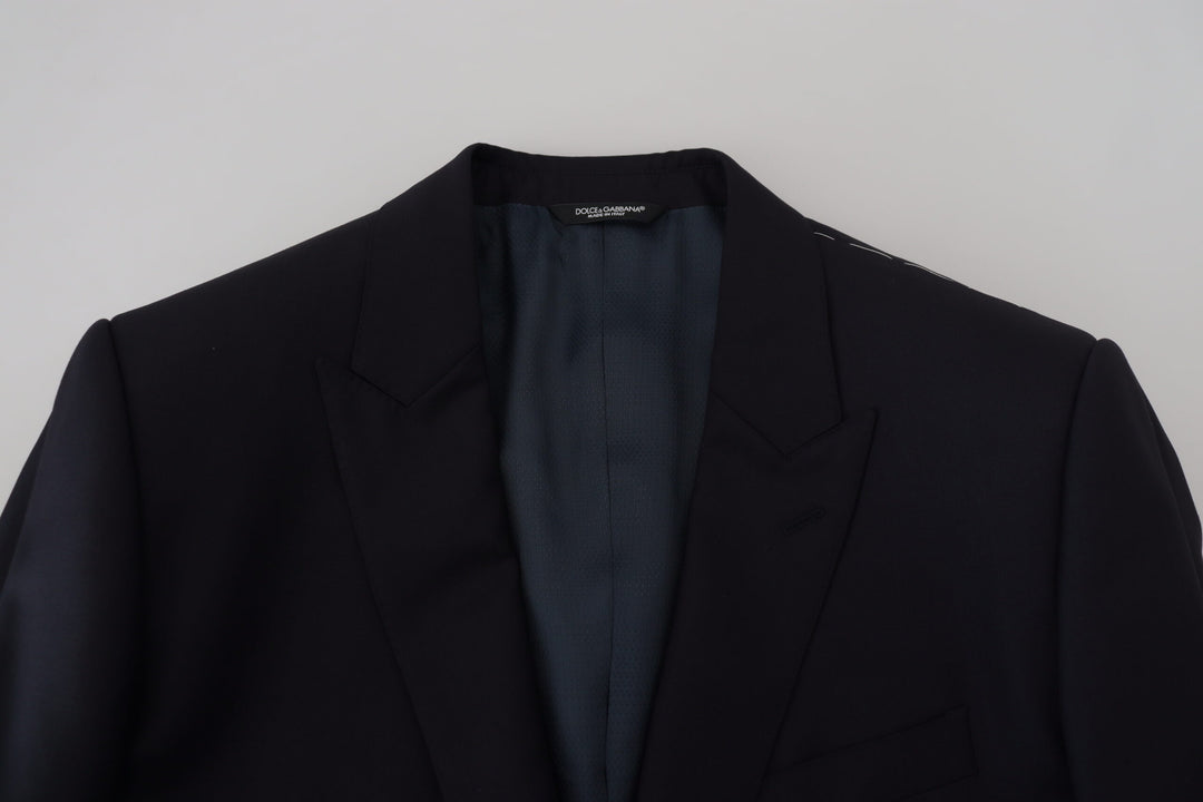 Dolce & Gabbana Elegant Dark Blue Martini Blazer